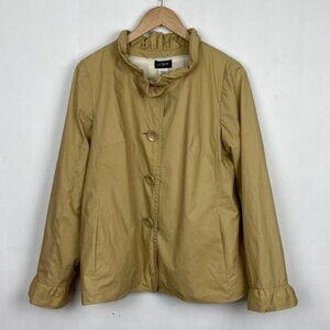 J.Crew 8 Frenchie Slicker Lightweight Jacket Coat Khaki Vintage